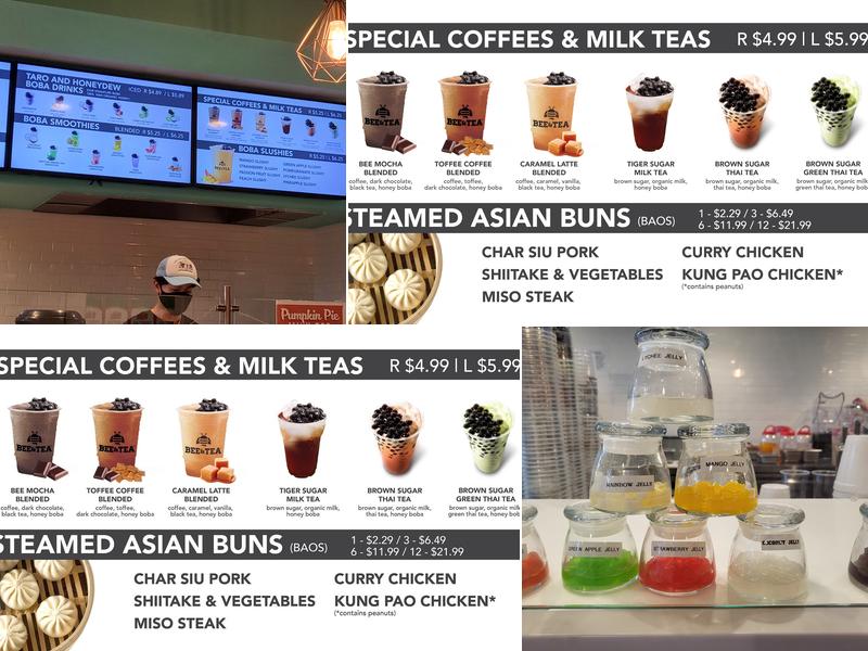 Bee & Tea Menu
