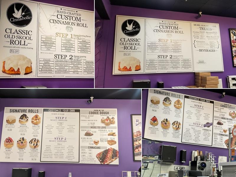 Cinnaholic Menu