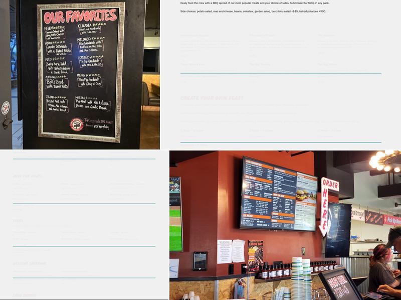 The Crossroads BBQ Menu