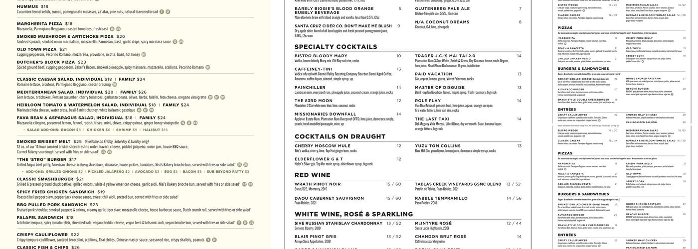 Alvarado Street Brewery & Bistro Menu
