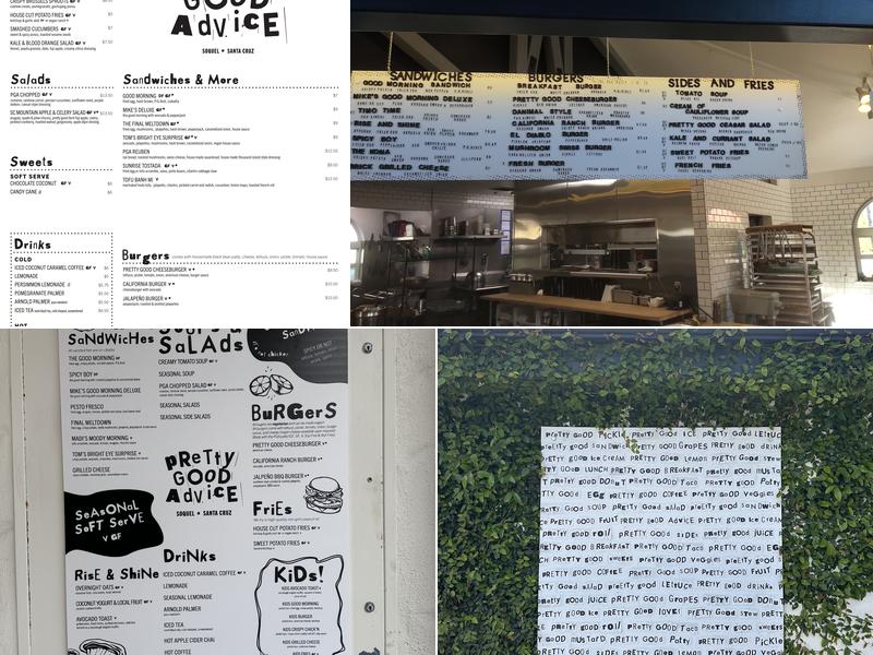 Pretty Good Advice Menu