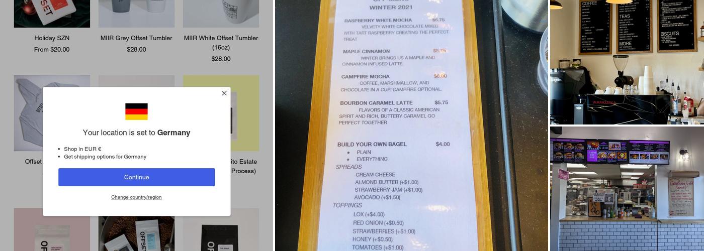 Offset Coffee Roasters Menu