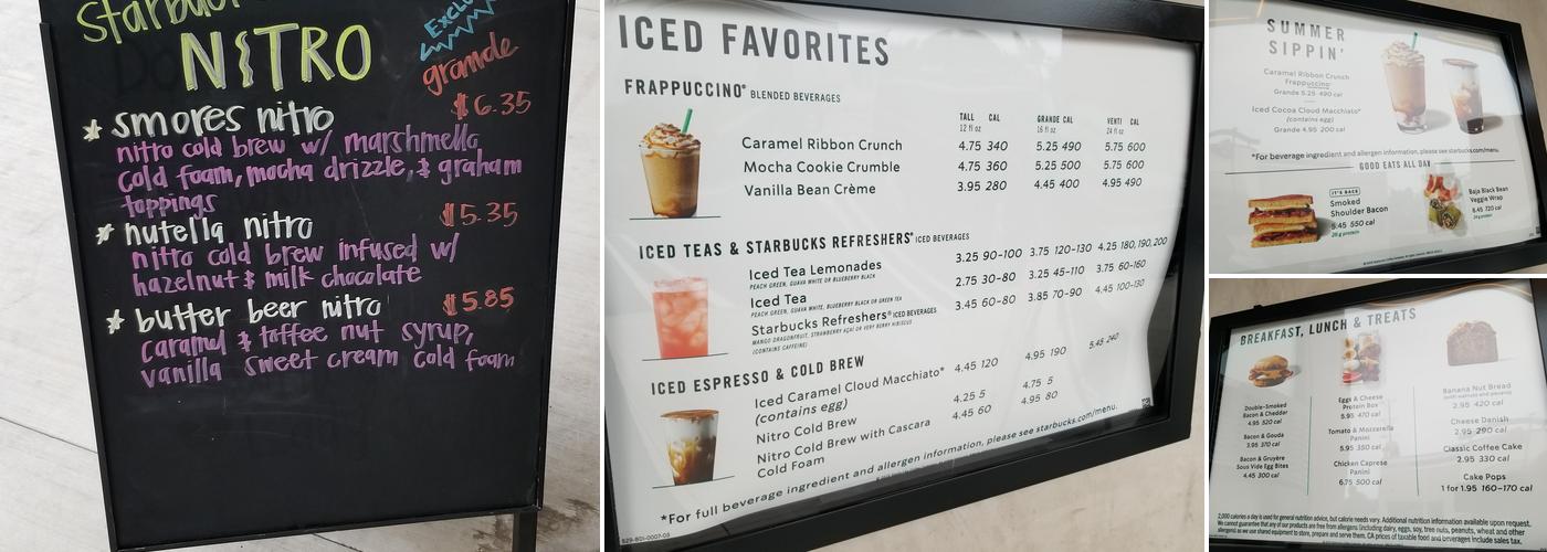 Starbucks Menu