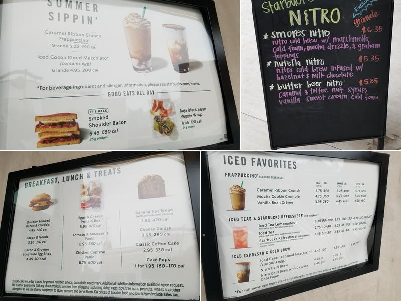 Starbucks Menu