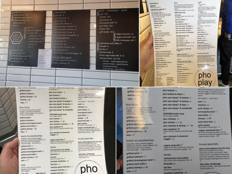 Pho Play Menu