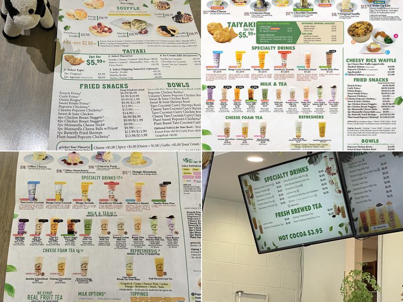 Miss Cheese Tea Cafe Menu