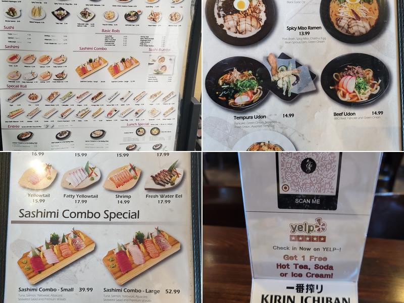 Kaiba Japanese Ramen, Sushi & Grill - Pasadena Menu