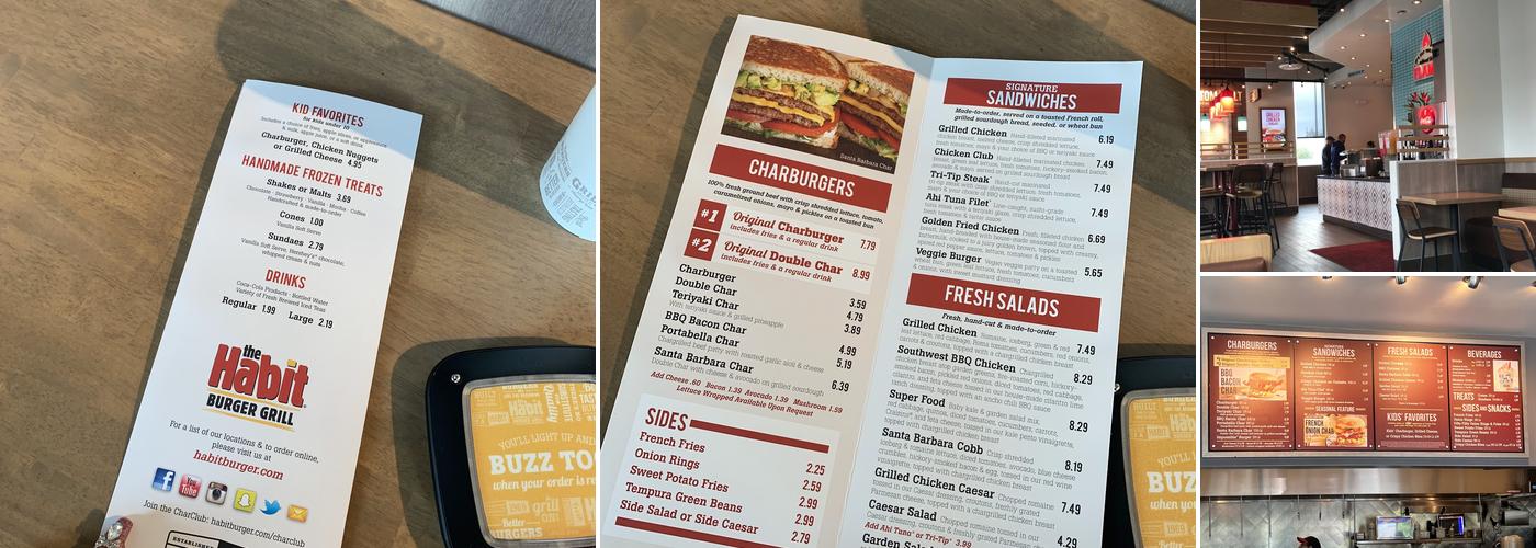 The Habit Burger Grill Menu