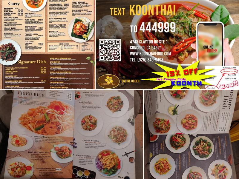 Koon Thai Kitchen Menu