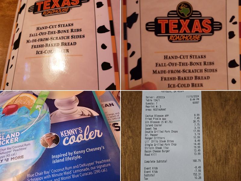 Texas Roadhouse Menu