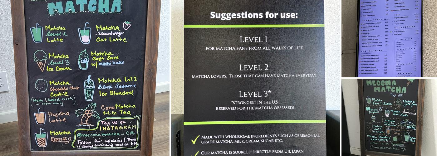 Meccha Matcha Menu