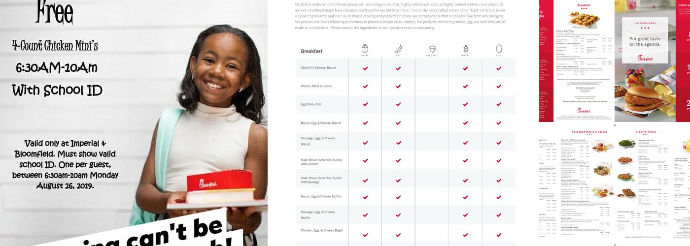 Chick-fil-A Menu