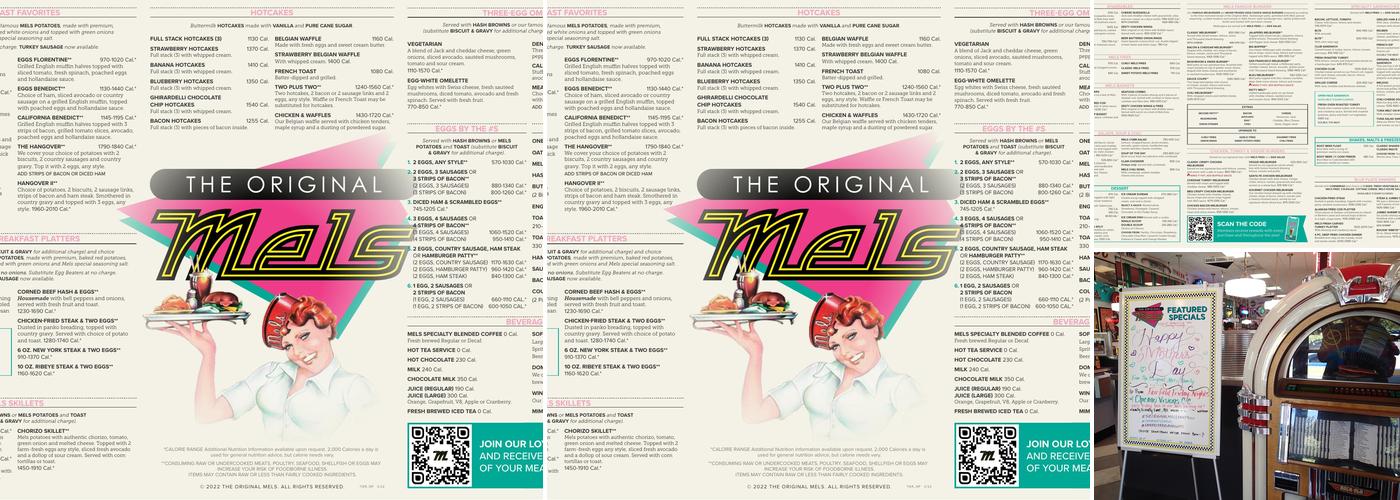 The Original Mels Diner Menu