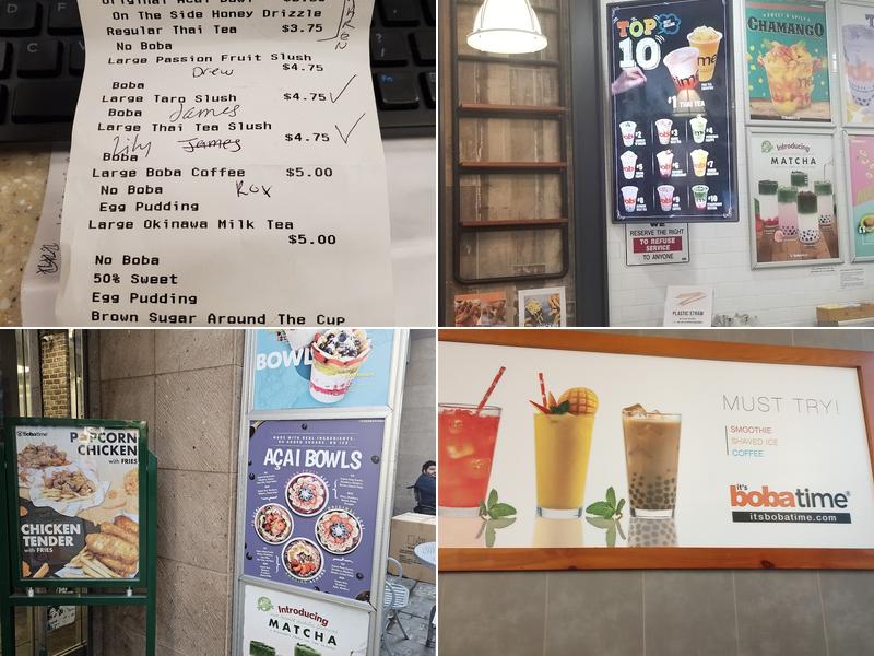 It's Boba Time- Glendale Marketplace Menu