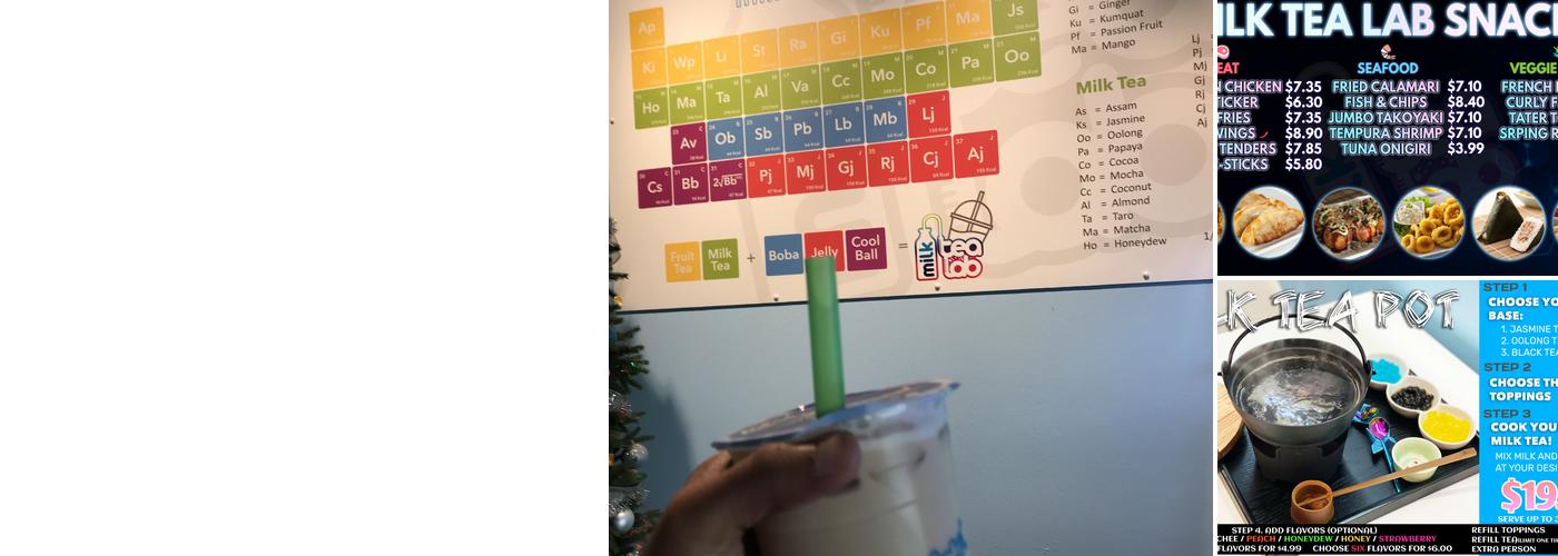 Milk Tea Lab Menu