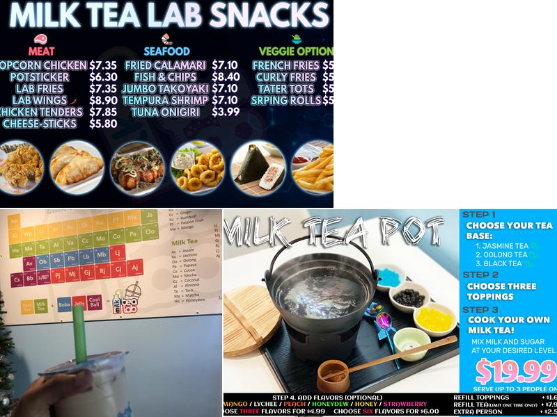 Milk Tea Lab Menu