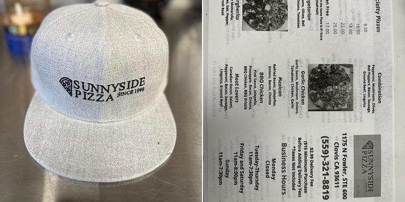 Sunnyside pizza Menu