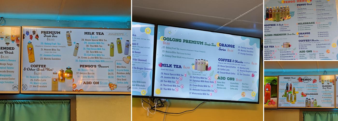 Pengo Drink Station Menu