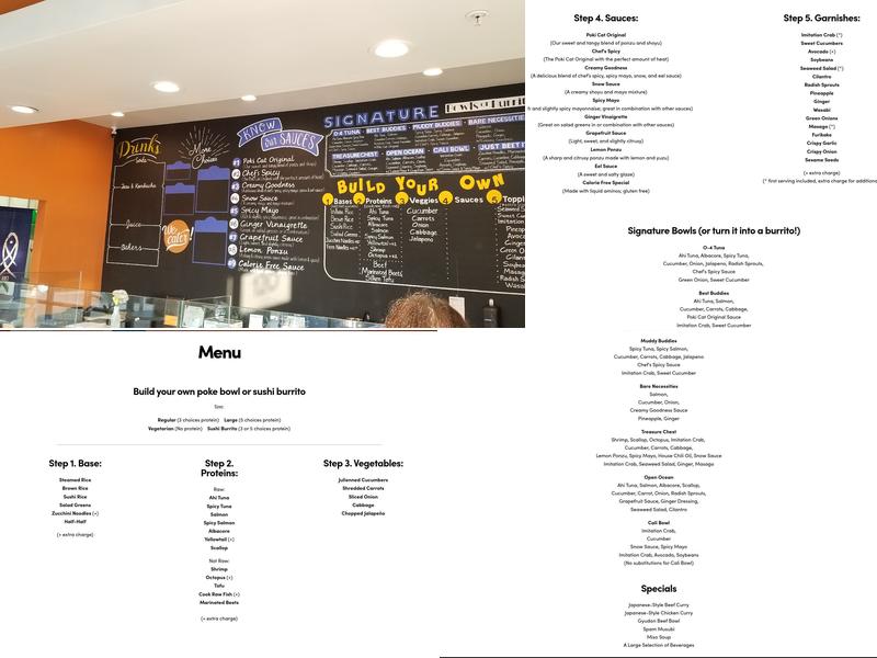 Poki Cat - Poke and Salad - Mission Viejo Menu