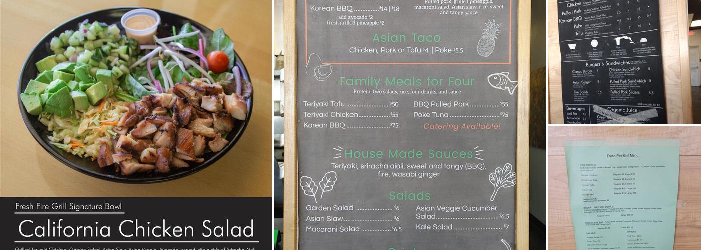 Fresh Fire Grill Menu
