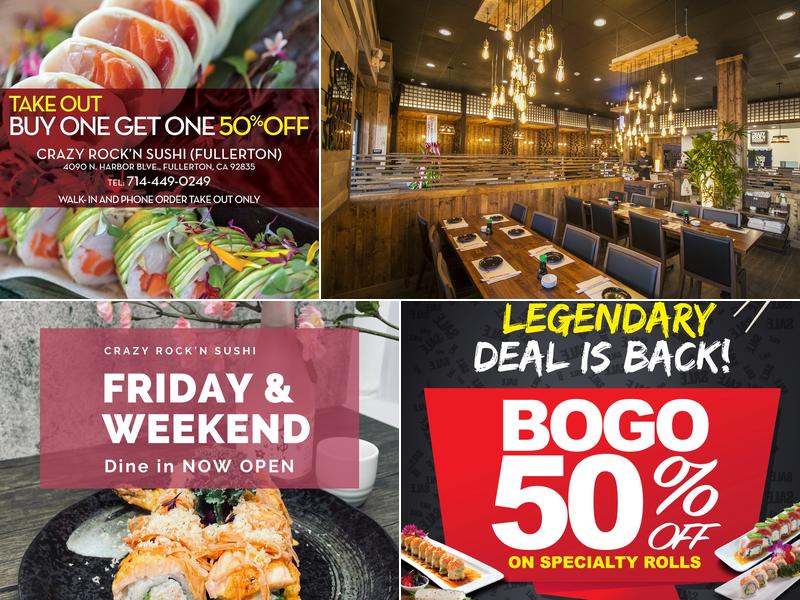 Crazy Rock'N Sushi - Fullerton 4090 N Harbor Blvd, Fullerton