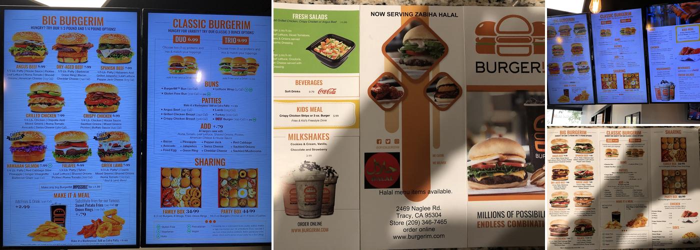 Burgerim Menu