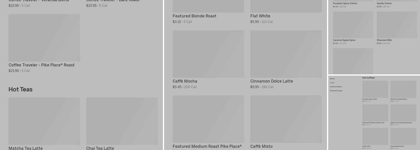 Starbucks Menu