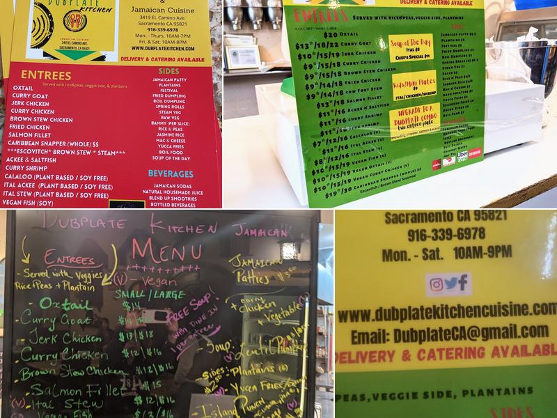 Dubplate Kitchen & Jamaican Cuisine Menu
