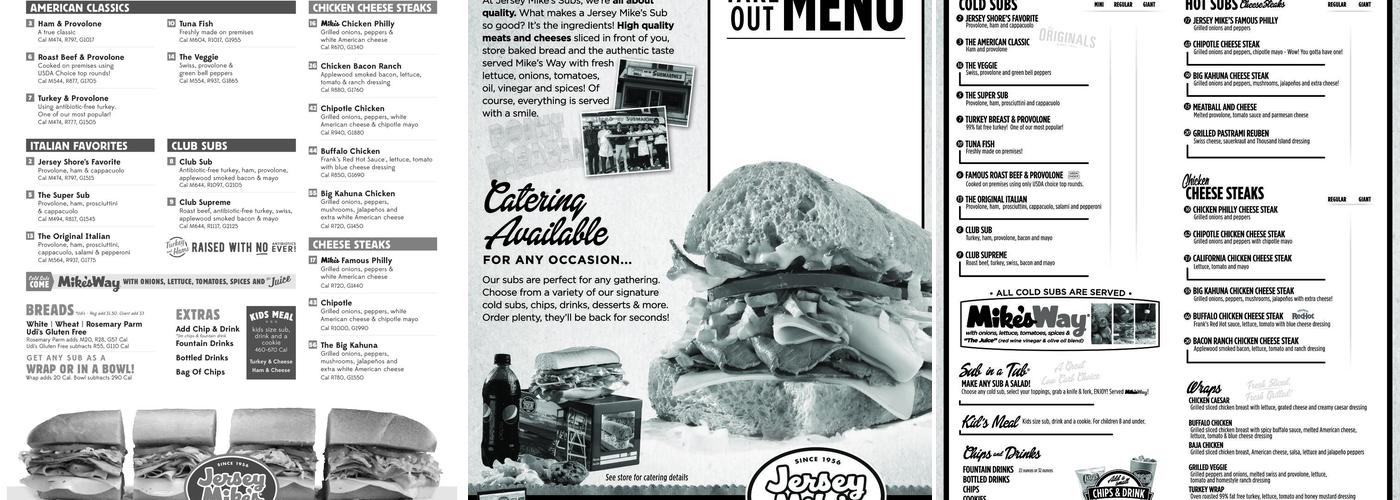 Jersey Mike's Subs Menu