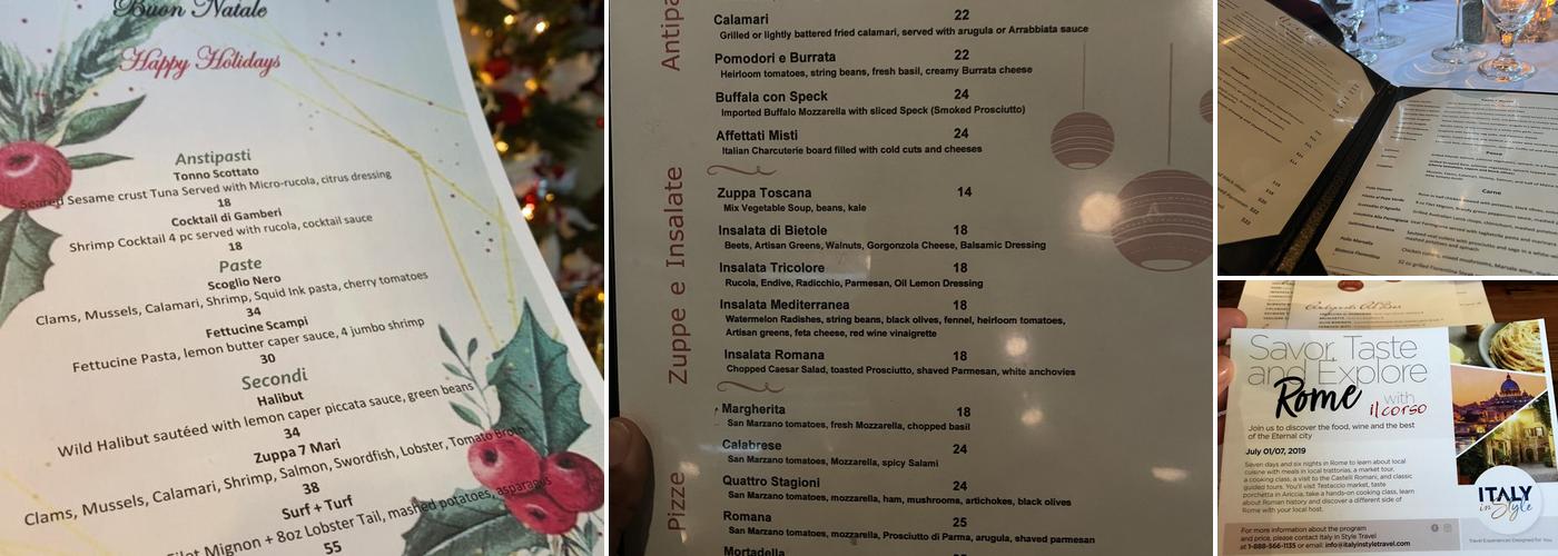 Il Corso - Palm Springs Menu