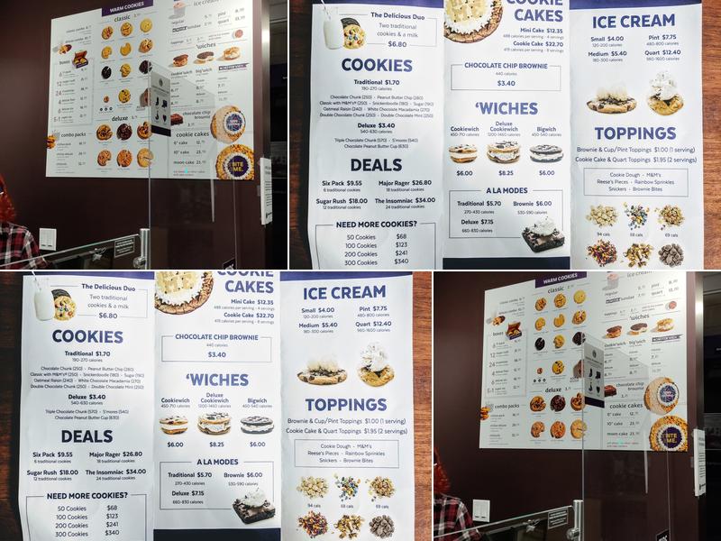 Insomnia Cookies Menu