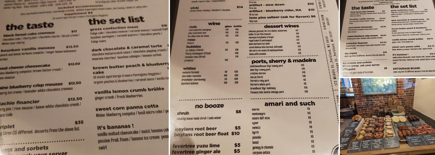 Gross Confection Bar Menu