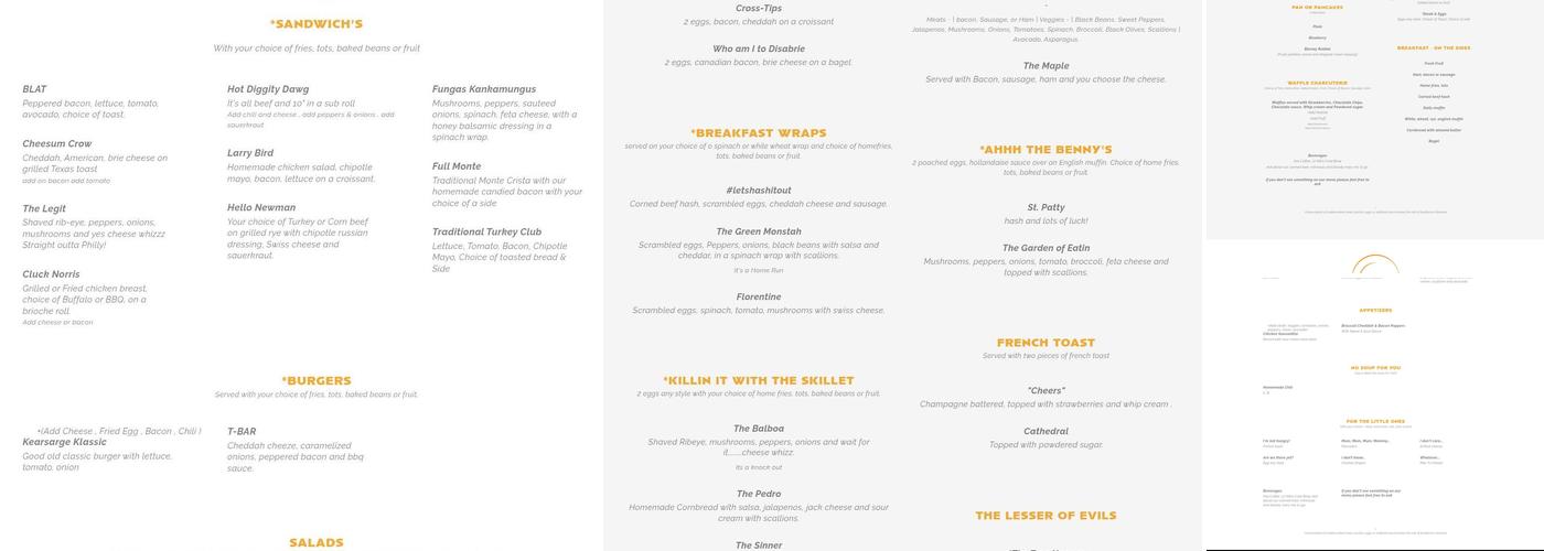 27 North Menu