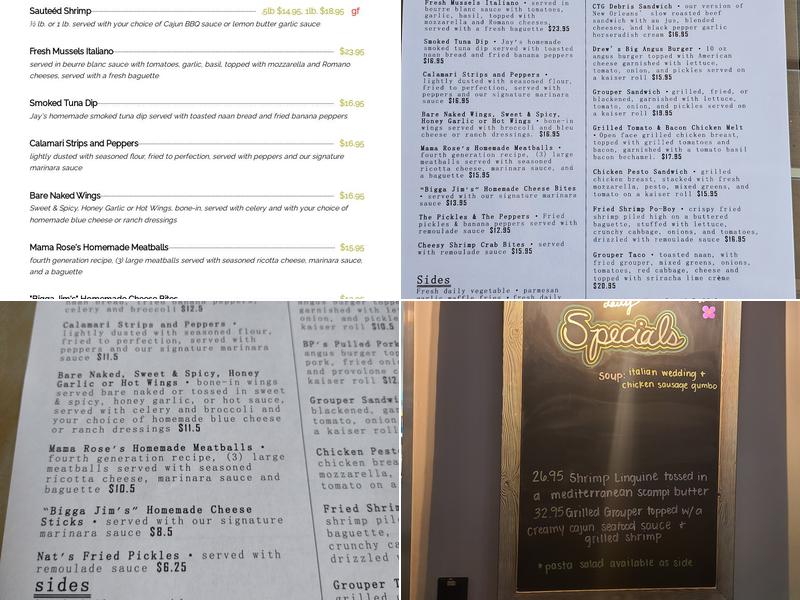 Copper Tap Grille Menu