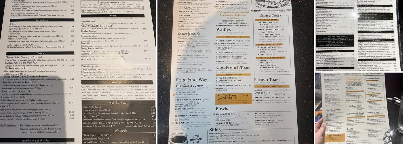 Keke's Breakfast Cafe Menu
