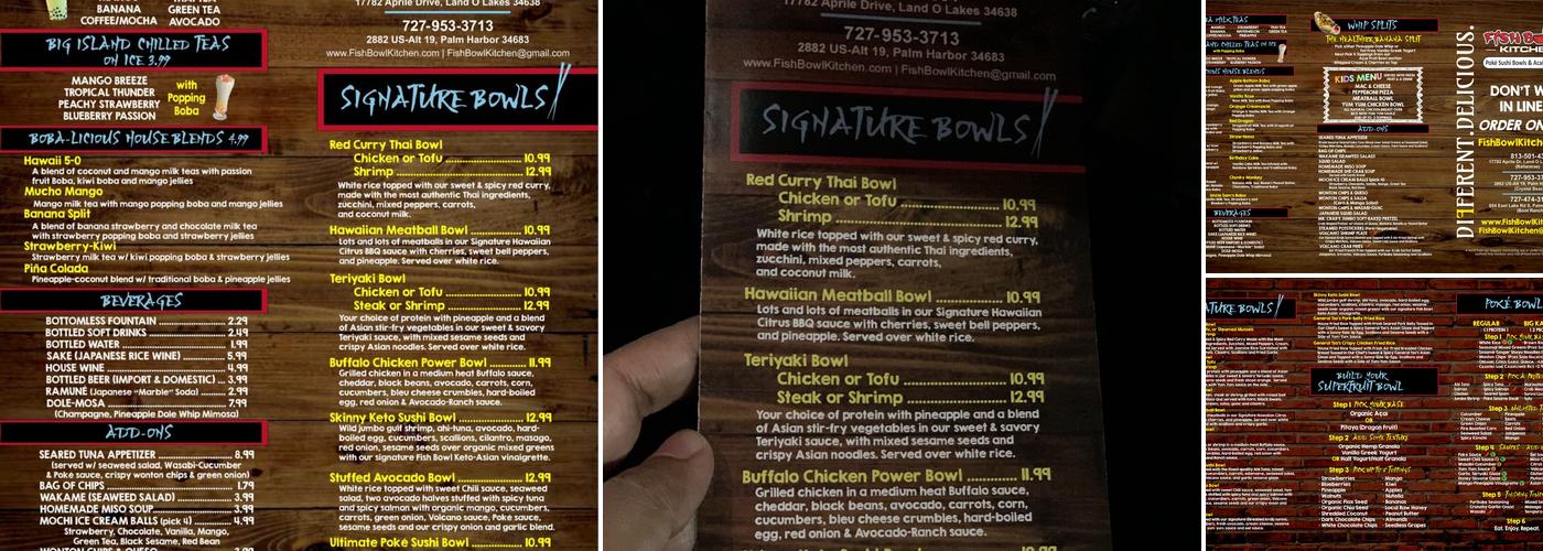 Fish Bowl Kitchen Menu