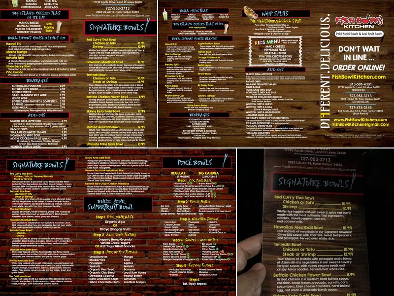 Fish Bowl Kitchen Menu