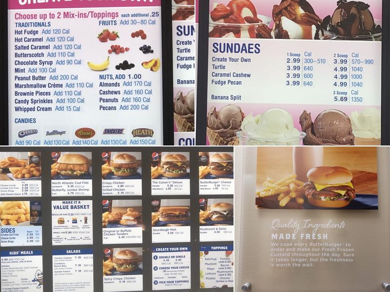 Culver’s Menu