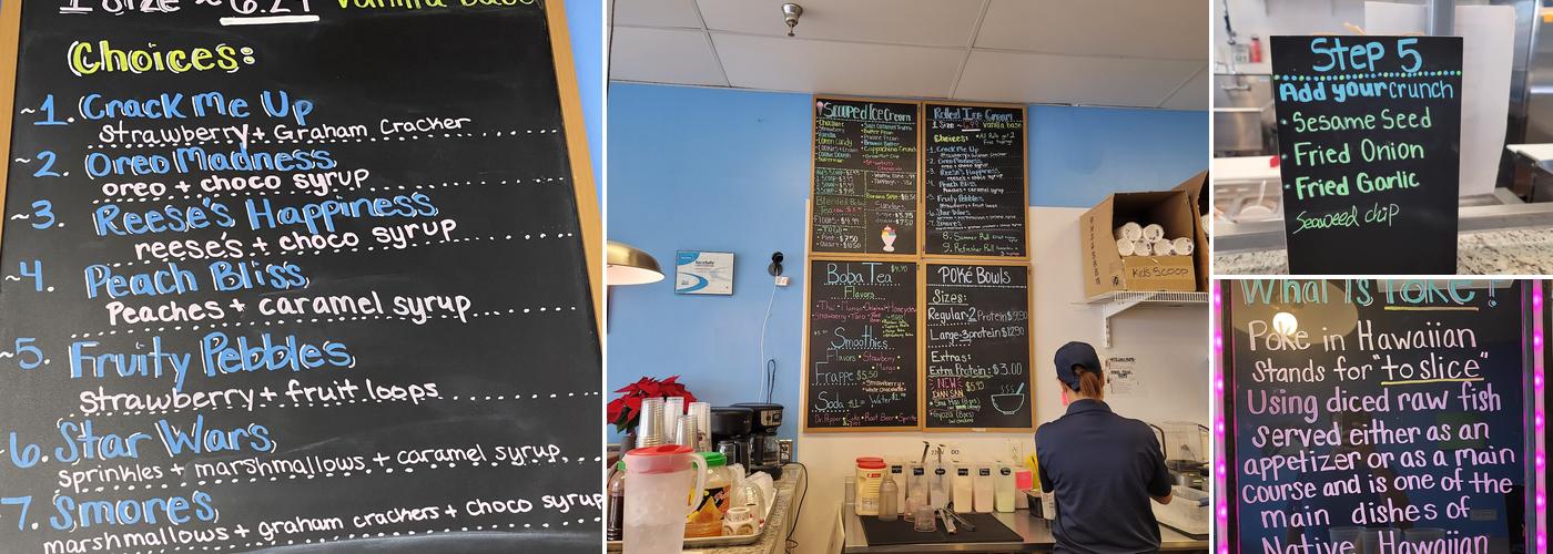 Polar Bear Ice Cream & Poke Menu