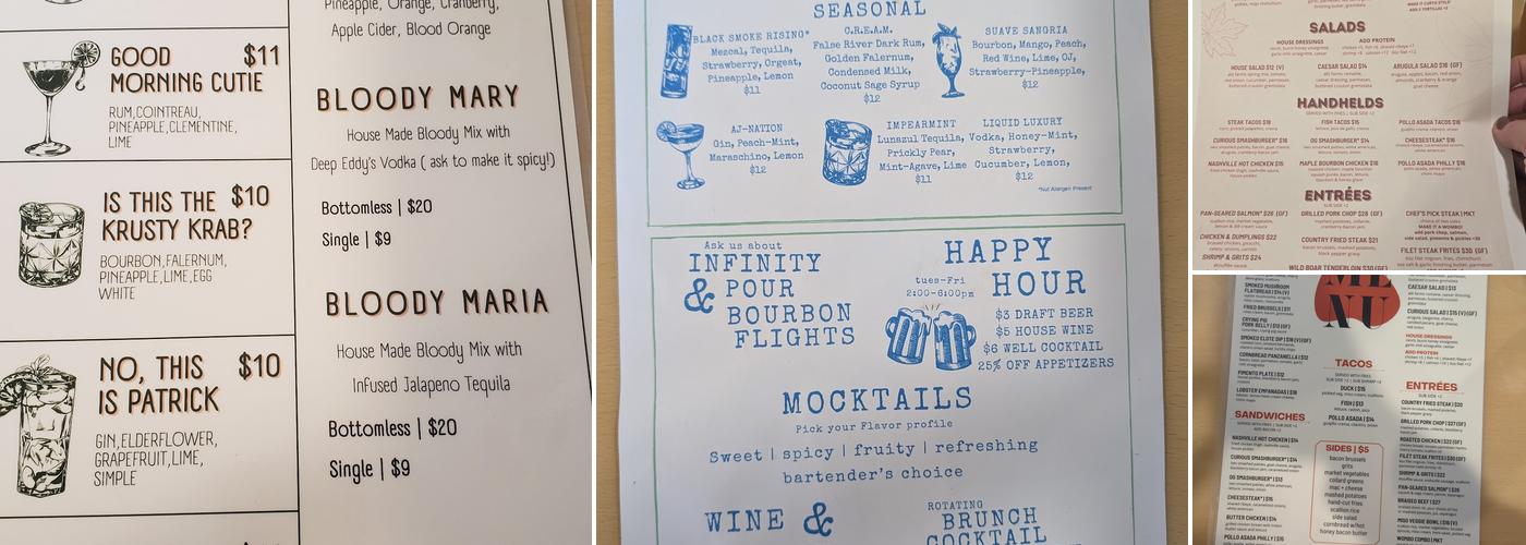 The Curious Pig Menu