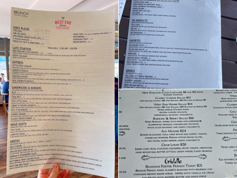 West End Bar & Kitchen Menu