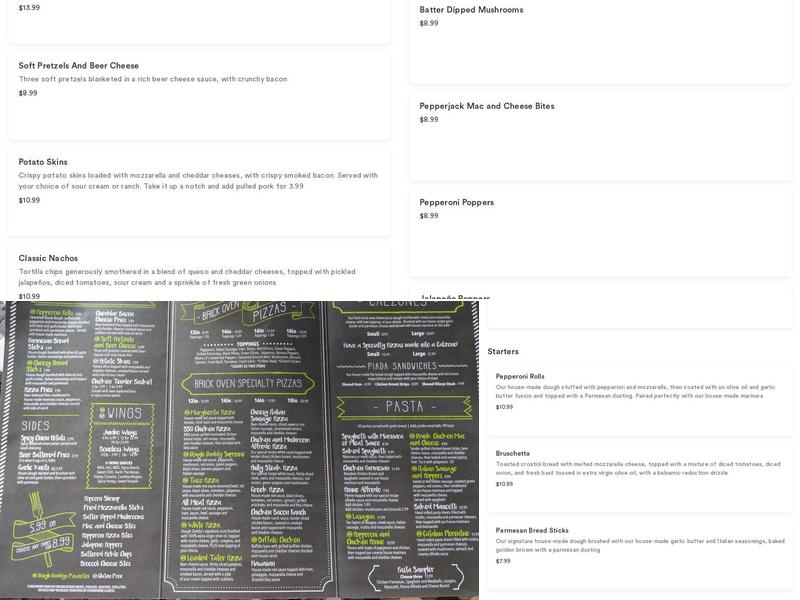 Dough Daddy's Pizza Menu