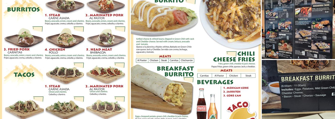 Taco River Menu