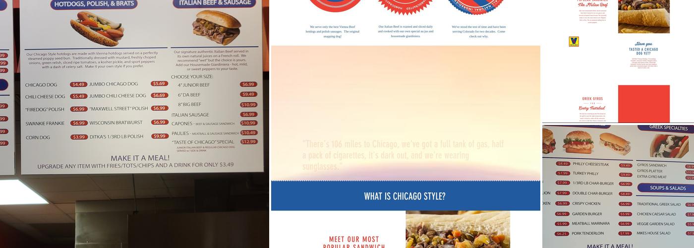 Chicago Mike's Beef & Dogs Menu