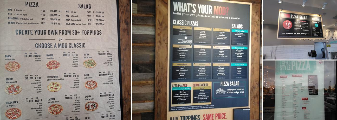 MOD Pizza Menu