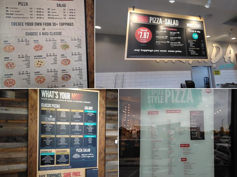 MOD Pizza Menu