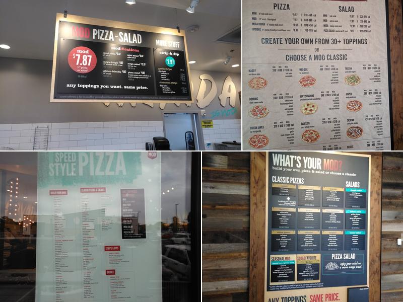 MOD Pizza Menu