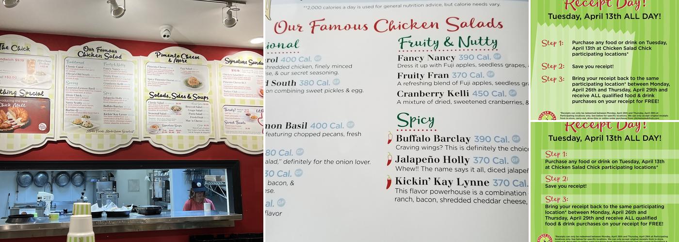 Chicken Salad Chick Menu