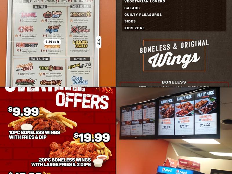 Wing Zone Menu