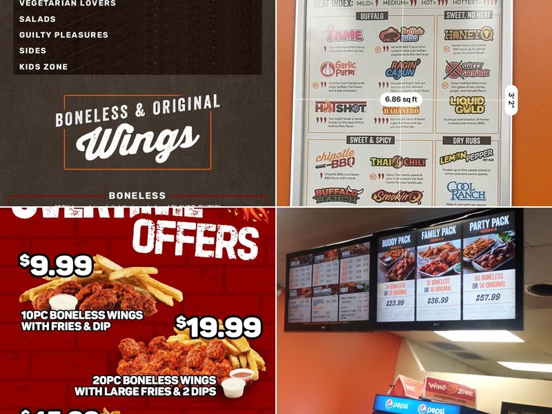 Wing Zone Menu